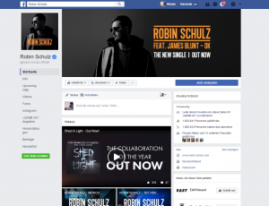 Robin Schulz Facebook Fanpage im Album-Design