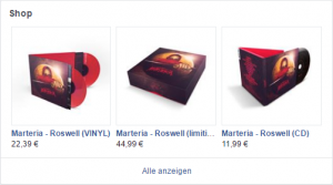 Das Materia Album Roswell auf Facebook kaufen