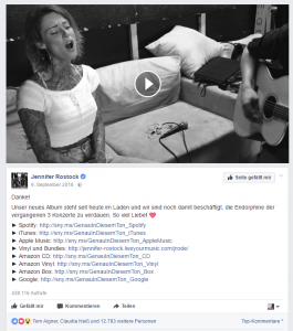 Facebook-Unplugged Session zur Album Promotion
